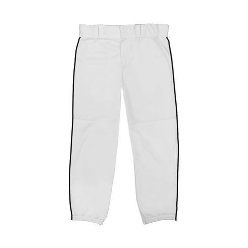 Badger Sport Big League Braided Girls' Pant (230400-029004), Color 'White/Black'